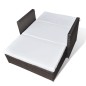 vidaXL Gartensofa Poly Rattan Braun vidaXL Gartensofa Poly Rattan Braun