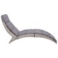 vidaXL Sonnenliege mit Auflage Klappbar Poly Rattan Grau vidaXL Sonnenliege mit Auflage Klappbar Poly Rattan Grau