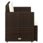vidaXL 2-Sitzer-Gartensofa mit Auflagen Braun Poly Rattan vidaXL 2-Sitzer-Gartensofa mit Auflagen Braun Poly Rattan