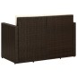 vidaXL 2-Sitzer-Gartensofa mit Auflagen Braun Poly Rattan vidaXL 2-Sitzer-Gartensofa mit Auflagen Braun Poly Rattan