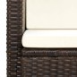 vidaXL 2-Sitzer-Gartensofa mit Auflagen Braun Poly Rattan vidaXL 2-Sitzer-Gartensofa mit Auflagen Braun Poly Rattan
