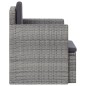 vidaXL Gartensessel mit Auflagen Poly Rattan Grau vidaXL Gartensessel mit Auflagen Poly Rattan Grau