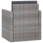 vidaXL Gartensessel mit Auflagen Poly Rattan Grau vidaXL Gartensessel mit Auflagen Poly Rattan Grau