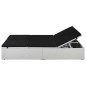 vidaXL Sonnenliege mit Auflage Poly Rattan Schwarz vidaXL Sonnenliege mit Auflage Poly Rattan Schwarz