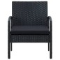 vidaXL Gartenstuhl mit Kissen Poly Rattan Schwarz vidaXL Gartenstuhl mit Kissen Poly Rattan Schwarz
