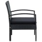 vidaXL Gartenstuhl mit Kissen Poly Rattan Schwarz vidaXL Gartenstuhl mit Kissen Poly Rattan Schwarz