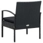 vidaXL Gartenstuhl mit Kissen Poly Rattan Schwarz vidaXL Gartenstuhl mit Kissen Poly Rattan Schwarz