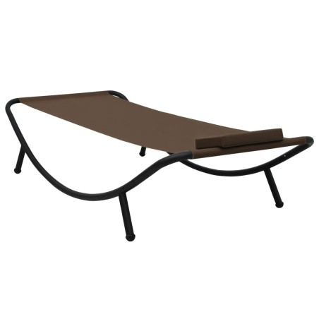 vidaXL Gartenbett Braun 200×90 cm Stahl