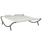vidaXL Outdoor-Loungebett Stoff Cremeweiß vidaXL Outdoor-Loungebett Stoff Cremeweiß