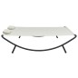 vidaXL Outdoor-Loungebett Stoff Cremeweiß vidaXL Outdoor-Loungebett Stoff Cremeweiß