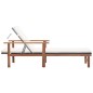 vidaXL Sonnenliege mit Auflage Poly Rattan Akazie Massivholz Schwarz vidaXL Sonnenliege mit Auflage Poly Rattan Akazie Massivholz Schwarz