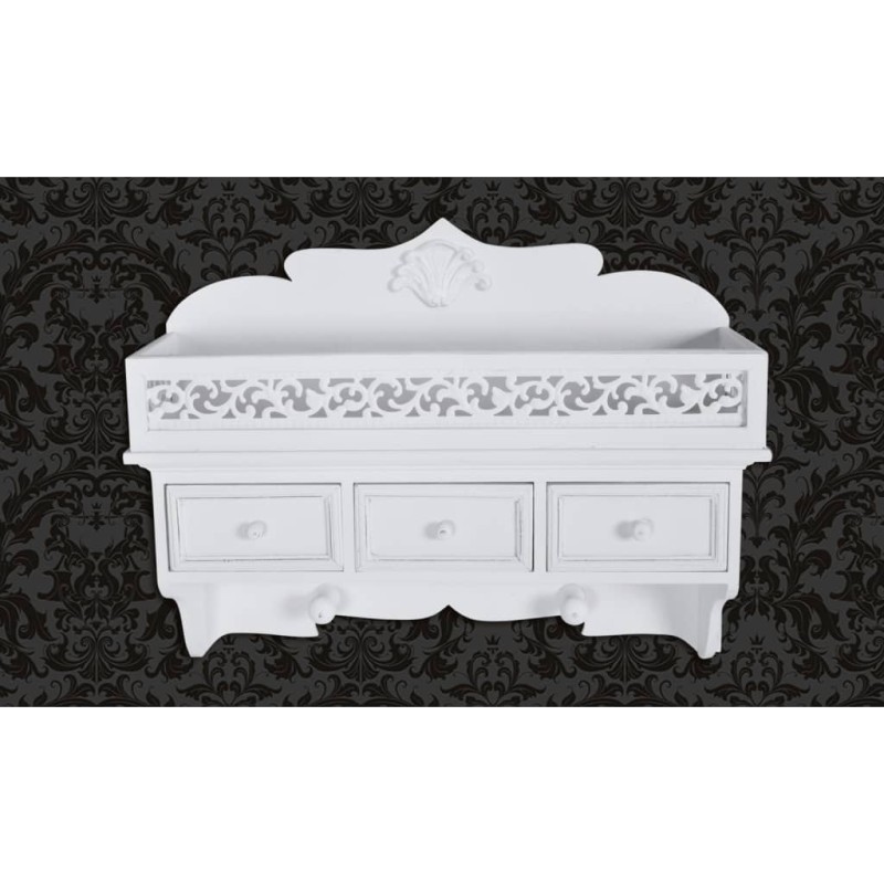 vidaXL Wandgarderobe mit 3 Schubladen 2 Kleiderhaken vidaXL Wandgarderobe mit 3 Schubladen 2 Kleiderhaken