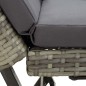 vidaXL Gartenbank mit Auflagen 176 cm Grau Poly Rattan vidaXL Gartenbank mit Auflagen 176 cm Grau Poly Rattan