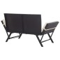 vidaXL Gartenbank mit Auflagen 176 cm Schwarz Poly Rattan vidaXL Gartenbank mit Auflagen 176 cm Schwarz Poly Rattan