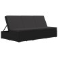 vidaXL Sonnenliege mit Auflage Poly Rattan Schwarz vidaXL Sonnenliege mit Auflage Poly Rattan Schwarz