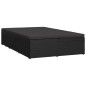 vidaXL Sonnenliege mit Auflage Poly Rattan Schwarz vidaXL Sonnenliege mit Auflage Poly Rattan Schwarz