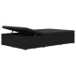vidaXL Sonnenliege mit Auflage Poly Rattan Schwarz vidaXL Sonnenliege mit Auflage Poly Rattan Schwarz