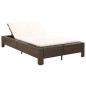 vidaXL 2-Personen-Sonnenliege mit Auflage Braun Poly Rattan vidaXL 2-Personen-Sonnenliege mit Auflage Braun Poly Rattan