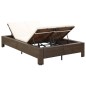 vidaXL 2-Personen-Sonnenliege mit Auflage Braun Poly Rattan vidaXL 2-Personen-Sonnenliege mit Auflage Braun Poly Rattan