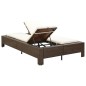 vidaXL 2-Personen-Sonnenliege mit Auflage Braun Poly Rattan vidaXL 2-Personen-Sonnenliege mit Auflage Braun Poly Rattan