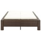 vidaXL 2-Personen-Sonnenliege mit Auflage Braun Poly Rattan vidaXL 2-Personen-Sonnenliege mit Auflage Braun Poly Rattan