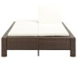 vidaXL 2-Personen-Sonnenliege mit Auflage Braun Poly Rattan vidaXL 2-Personen-Sonnenliege mit Auflage Braun Poly Rattan