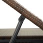 vidaXL 2-Personen-Sonnenliege mit Auflage Braun Poly Rattan vidaXL 2-Personen-Sonnenliege mit Auflage Braun Poly Rattan
