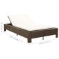 vidaXL 2-Personen-Sonnenliege mit Auflage Braun Poly Rattan vidaXL 2-Personen-Sonnenliege mit Auflage Braun Poly Rattan
