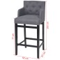 vidaXL Barhocker 2 Stk. Dunkelgrau Stoff vidaXL Barhocker 2 Stk. Dunkelgrau Stoff