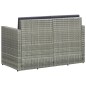 vidaXL 2-Sitzer-Gartensofa mit Auflagen Grau Poly Rattan vidaXL 2-Sitzer-Gartensofa mit Auflagen Grau Poly Rattan