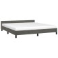 Bettgestell mit Kopfteil Dunkelgrau 160x200 cm Samt Bettgestell mit Kopfteil Dunkelgrau 160x200 cm Samt