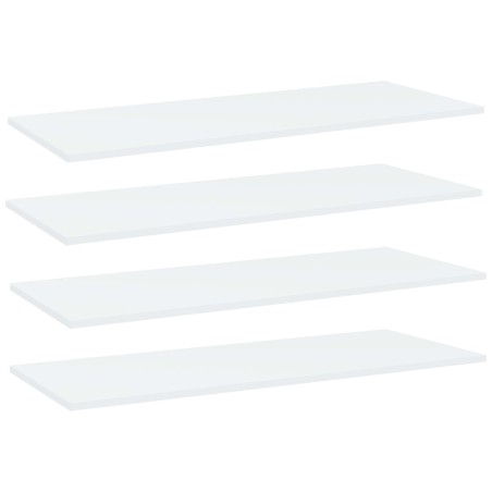 vidaXL Bücherregal-Bretter 4 Stk. Weiß 100x40x1,5 cm Holzwerkstoff