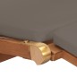 vidaXL Liegestuhl mit Auflage Dunkelgrau Massivholz Teak vidaXL Liegestuhl mit Auflage Dunkelgrau Massivholz Teak