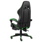 vidaXL Gaming-Stuhl mit Fußstütze Schwarz und Grün Kunstleder vidaXL Gaming-Stuhl mit Fußstütze Schwarz und Grün Kunstleder