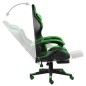 vidaXL Gaming-Stuhl mit Fußstütze Schwarz und Grün Kunstleder vidaXL Gaming-Stuhl mit Fußstütze Schwarz und Grün Kunstleder