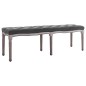 vidaXL Bank Leinen Massivholz 150x40x48 cm Dunkelgrau vidaXL Bank Leinen Massivholz 150x40x48 cm Dunkelgrau