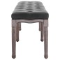 vidaXL Bank Leinen Massivholz 150x40x48 cm Dunkelgrau vidaXL Bank Leinen Massivholz 150x40x48 cm Dunkelgrau