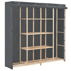 vidaXL Kleiderschrank Grau 173 x 40 x 170 cm Stoff
