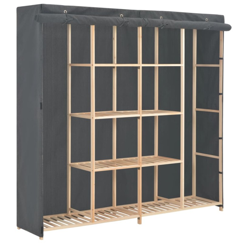vidaXL Kleiderschrank Grau 173 x 40 x 170 cm Stoff vidaXL Kleiderschrank Grau 173 x 40 x 170 cm Stoff