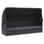 vidaXL Outdoor-Sofabett mit Dach Poly-Rattan Schwarz vidaXL Outdoor-Sofabett mit Dach Poly-Rattan Schwarz