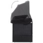 vidaXL Outdoor-Sofabett mit Dach Poly-Rattan Schwarz vidaXL Outdoor-Sofabett mit Dach Poly-Rattan Schwarz