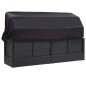 vidaXL Outdoor-Sofabett mit Dach Poly-Rattan Schwarz vidaXL Outdoor-Sofabett mit Dach Poly-Rattan Schwarz