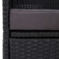 vidaXL Outdoor-Sofabett mit Dach Poly-Rattan Schwarz vidaXL Outdoor-Sofabett mit Dach Poly-Rattan Schwarz
