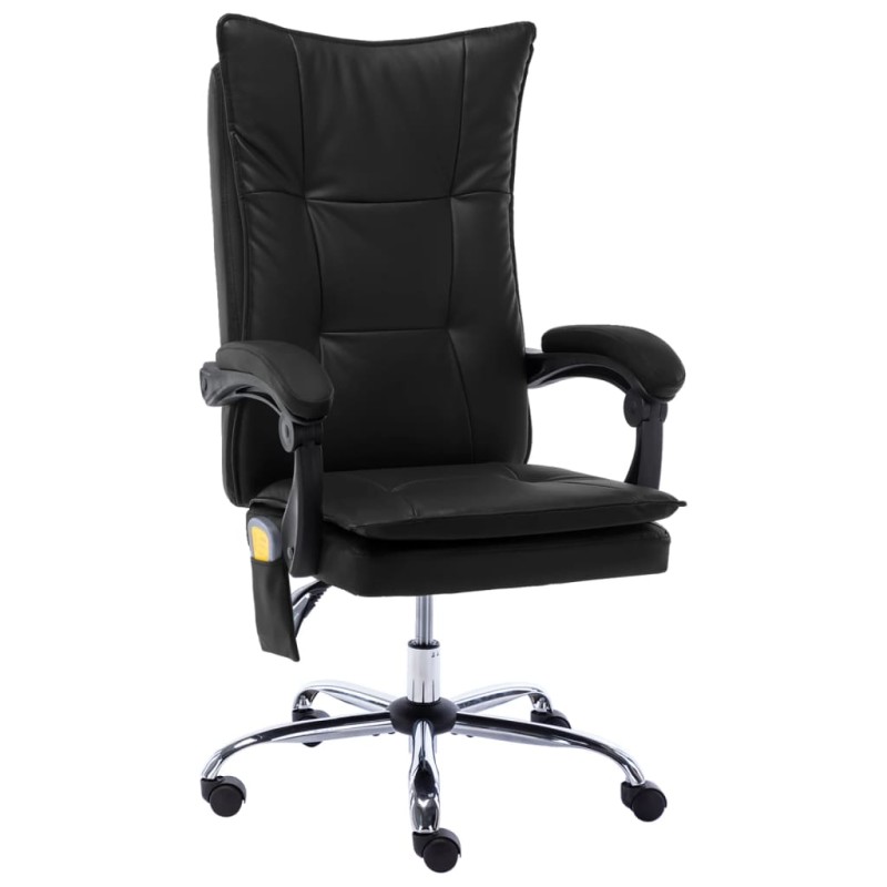 vidaXL Massage-Bürostuhl Schwarz Kunstleder vidaXL Massage-Bürostuhl Schwarz Kunstleder