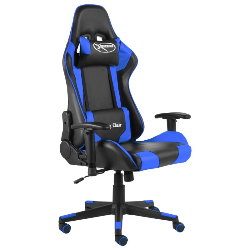 vidaXL Gaming-Stuhl Drehbar Blau PVC vidaXL Gaming-Stuhl Drehbar Blau PVC