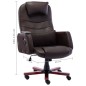 vidaXL Massage-Bürostuhl Braun Kunstleder vidaXL Massage-Bürostuhl Braun Kunstleder