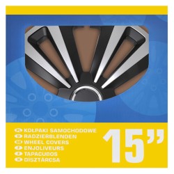 ProPlus Radzierblenden Terra 4 Stk. Silbern und Schwarz 15"