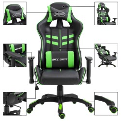 vidaXL Gaming-Stuhl Grün Kunstleder