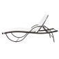 vidaXL Sonnenliege mit Auflage Poly Rattan Braun vidaXL Sonnenliege mit Auflage Poly Rattan Braun