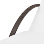 vidaXL Sonnenliege mit Auflage Poly Rattan Braun vidaXL Sonnenliege mit Auflage Poly Rattan Braun